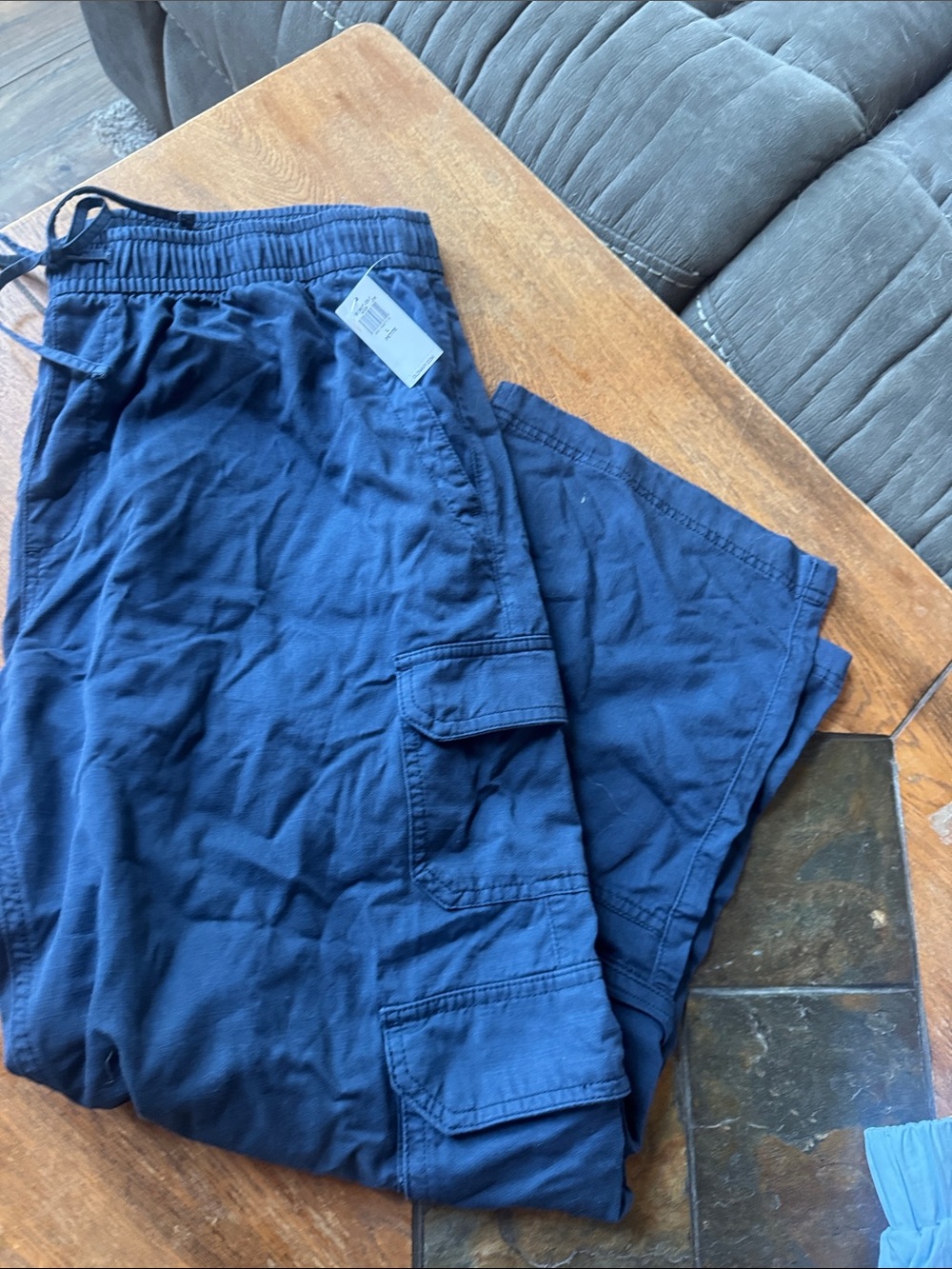 Old Navy Navy Elastic Waist Cargo Pants